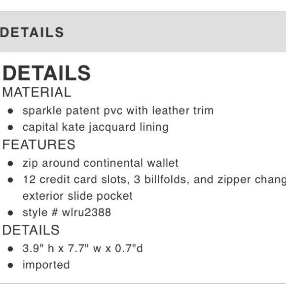 KS glitter bug rose gold zip wallet valentine - Picture 3 of 4