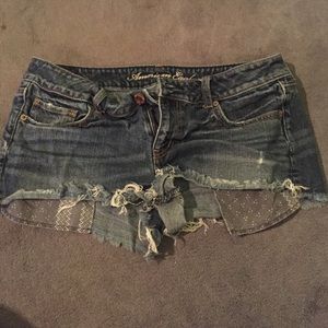 Blue jean shorts