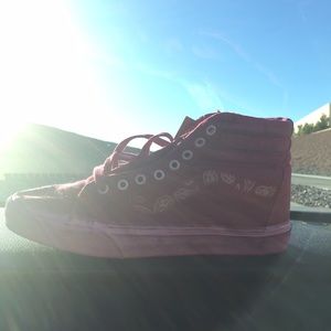 Vans Shoes - Vans Red Over Washed Hightops Vans Shoes - Vans Red Over Washed Hightops