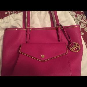Pink Michael kors bag 15inches by 12 inches high