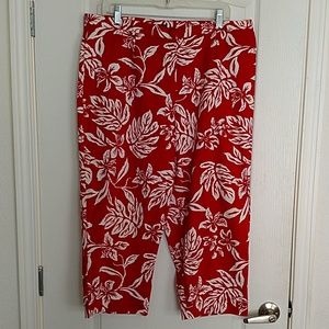 Hawaiian print capris
