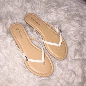 Beige Flip flops sandals