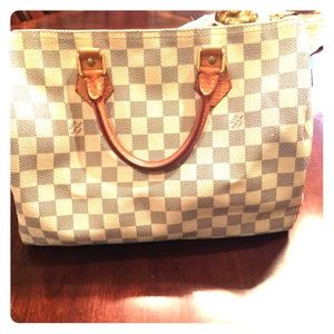 Authentic Louis Vuitton Speedy 30 Damier Azur