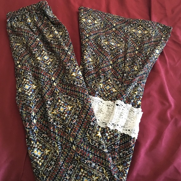 Floral flare pants
