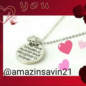SOLD! Engraved Mother Daughter Pendant Necklace