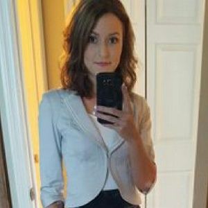 Silver fitted jacket WHBM Petite 00