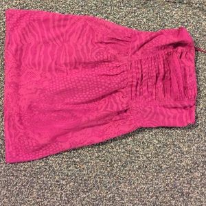 Strapless pink express dress