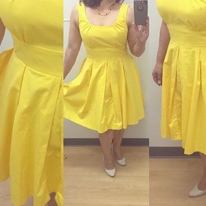 Calvin Klein Yellow Modern Dres