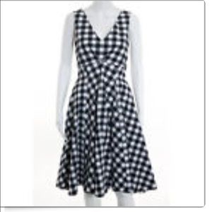 BLUE LES COPAINS Black White A Line Dress 42 / 6