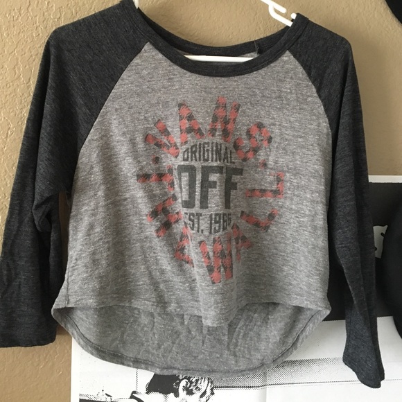 Baseball style cropped vans 3/4 tee