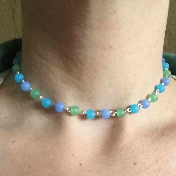 Aqua Glass Choker