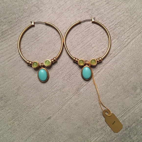 Juicy Couture hoop earrings with stones