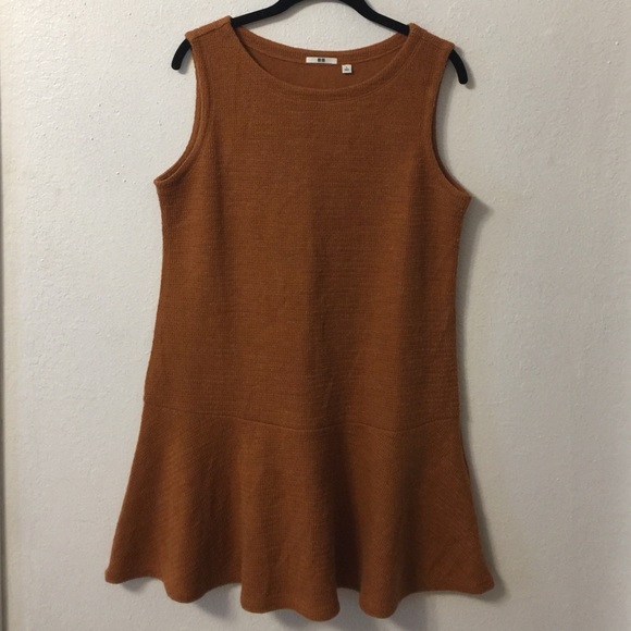 Wool Blend Knit Peplum Dress