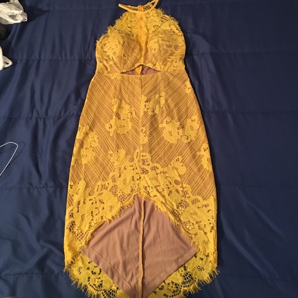 ASOS Dresses & Skirts - Mustard yellow lace dress
