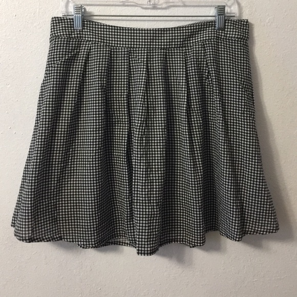 Gingham Printed Skater Skirt