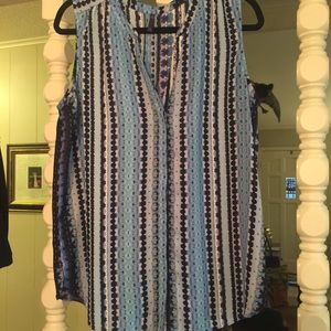 Tank top blouse of chiffon material