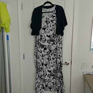 Knit dress with shrug jacket