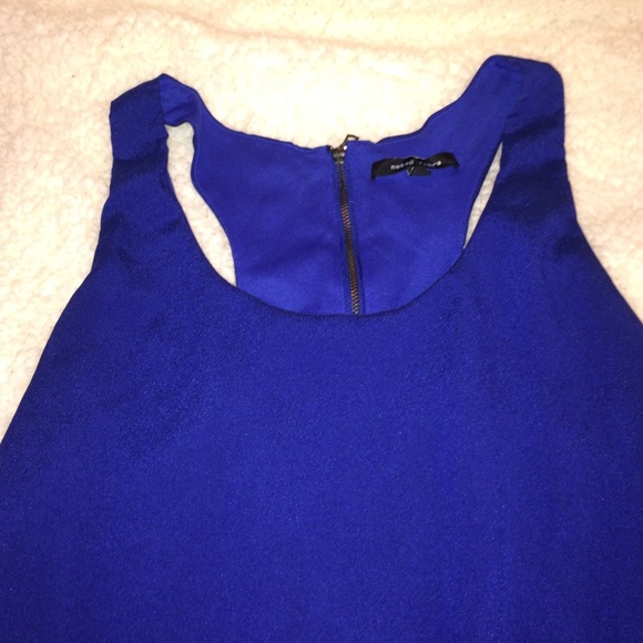 Racer back Royal Blue Tank w/ Zipper Detail