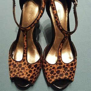 Antonio Melani leopard heels size 7.5 fur