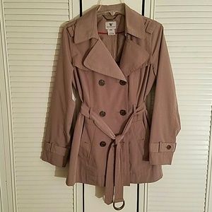 Worthington Womens Belted Trench Coat
