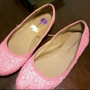 Pink ballet flats