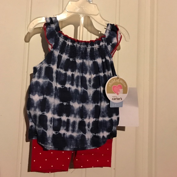 Carters patriotic two piece outfit 3-6 months NWT