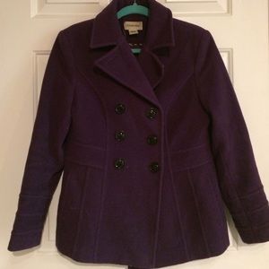 St John's Bay Purple Pea Coat
