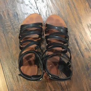 Black strappy sandals