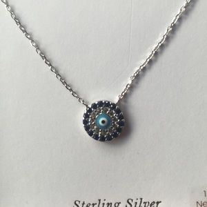 Sterling Silver evil eye necklace