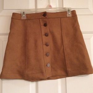 Forever 21 Button Up Suede Skirt