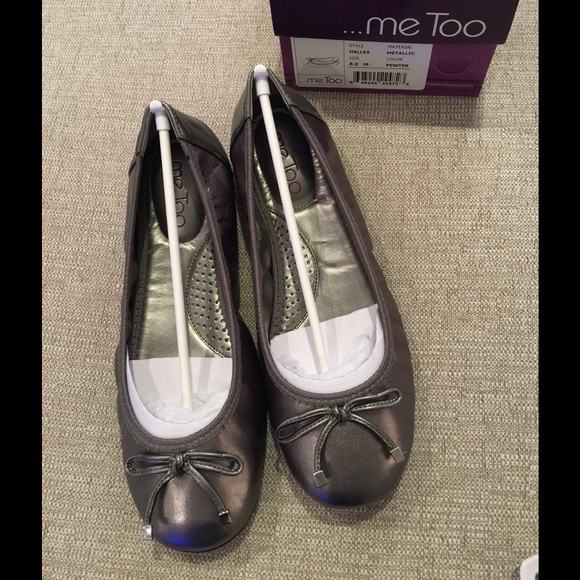 Me Too graphite grey ballet flat size 8