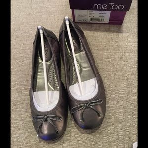 Me Too graphite grey ballet flat size 8