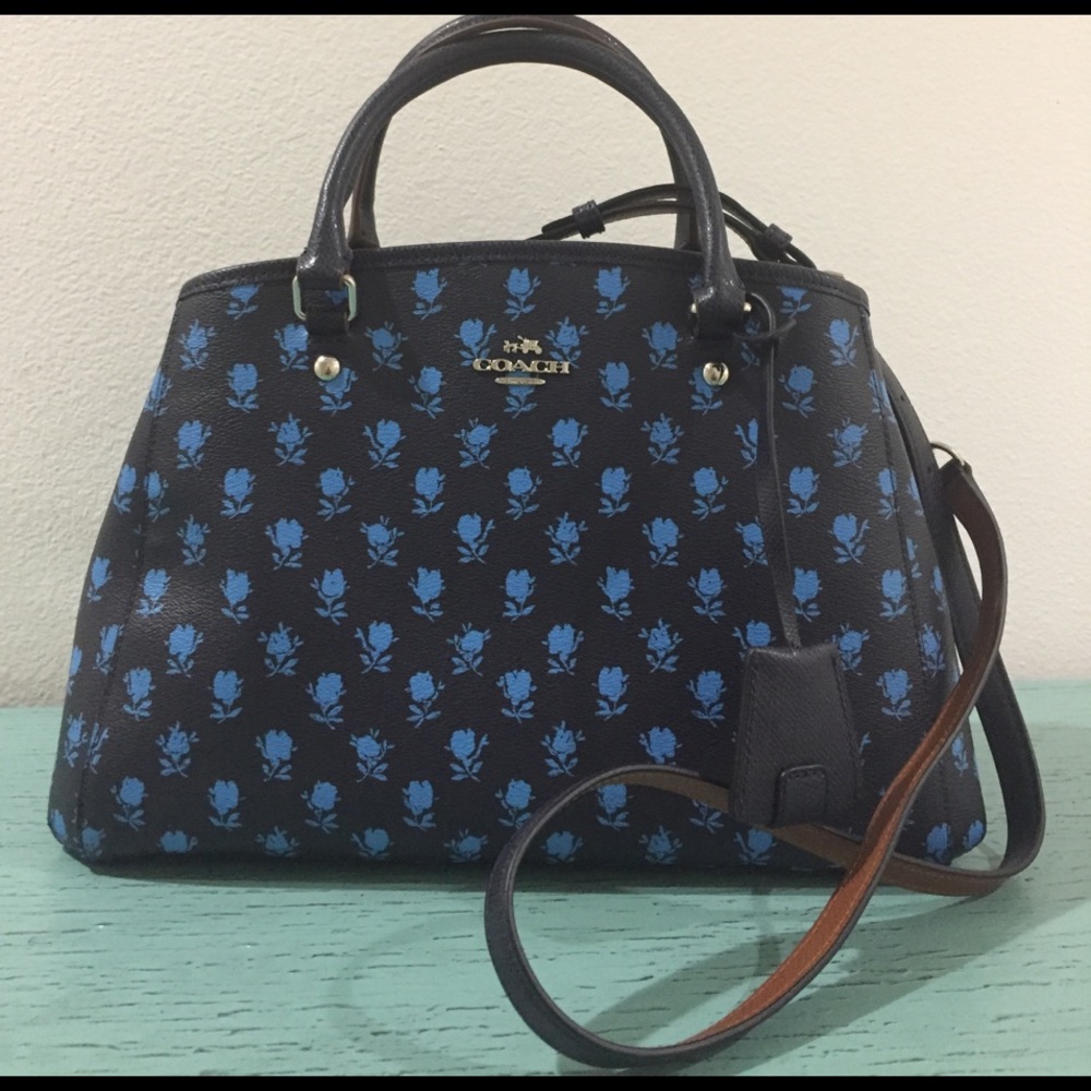 NWT: Coach Blue Floral Print, Margo