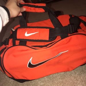 Orange Nike duffle