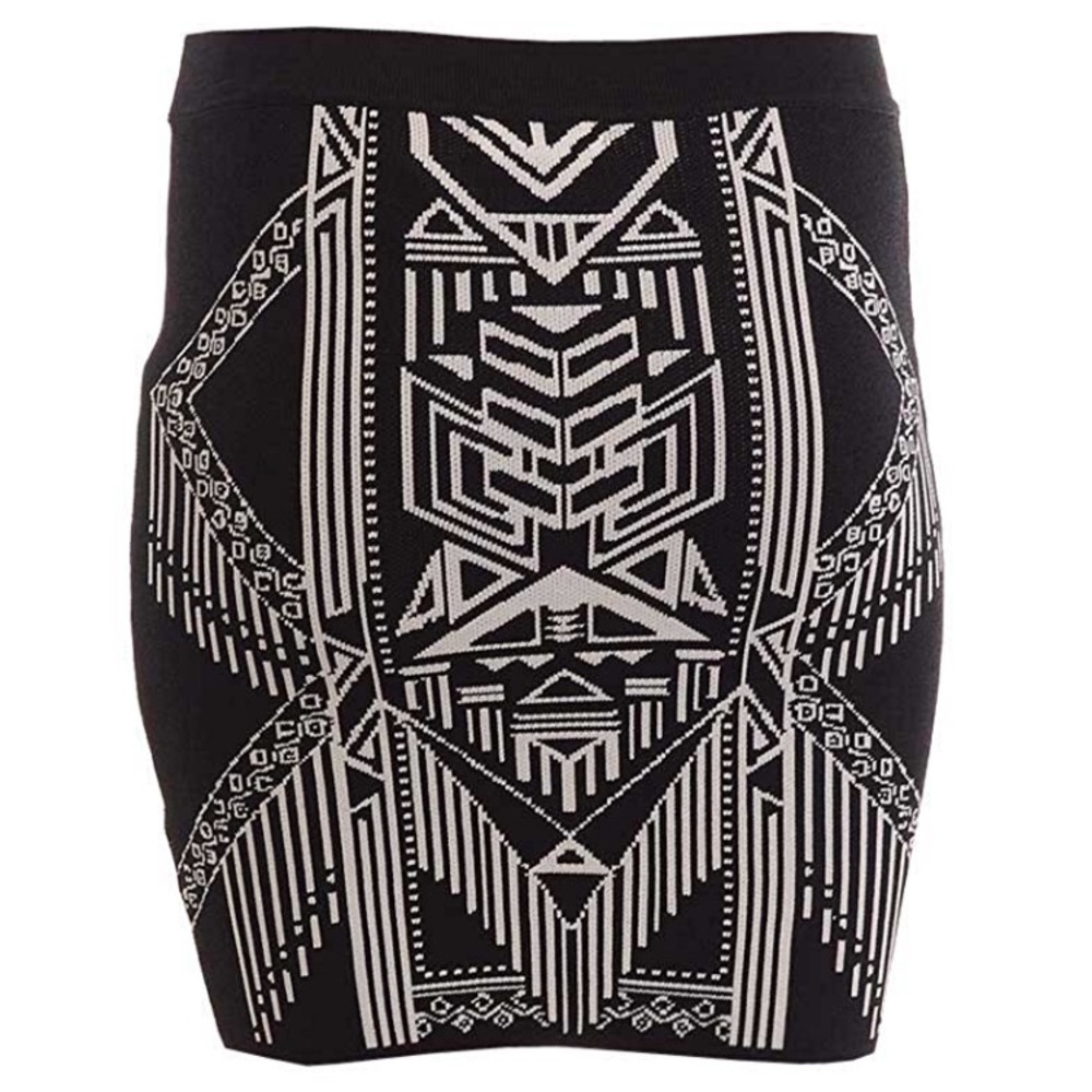 Tribal Black/White Bandeau Skirt