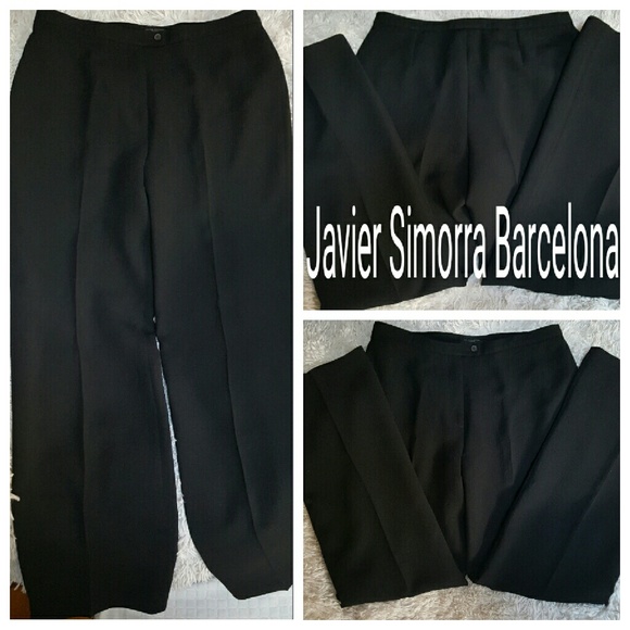 Javier Simorra Barcelona Black pants sz 12