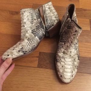 Sam Edelman snakeskin booties