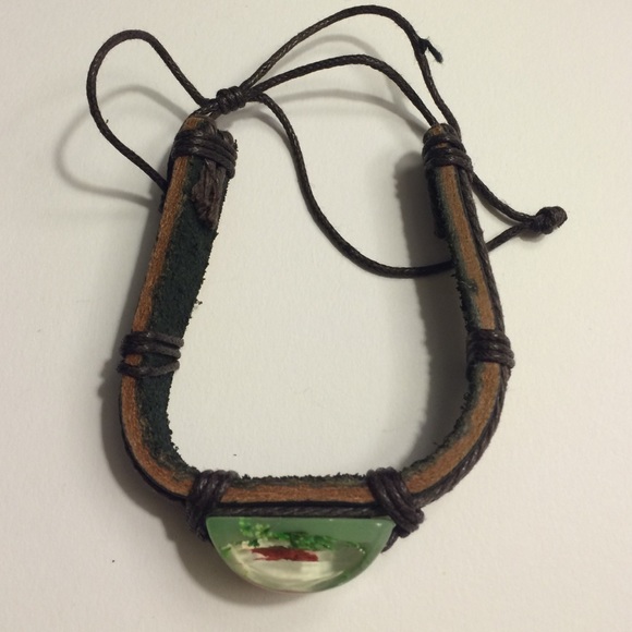 Leather Flower Bracelet - Picture 2 of 2