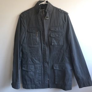 International Concepts Gray Denim Jean Jacket