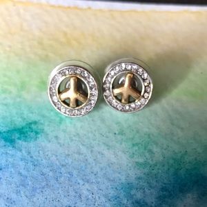 Peace Sign Mini Post Earrings