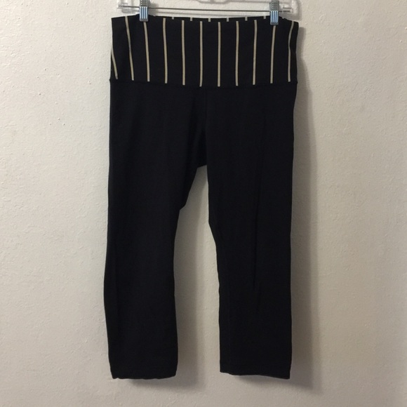 Striped Waistband Luon Crops