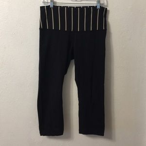 Striped Waistband Luon Crops