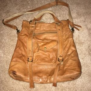 Brown leather lucky brand bag