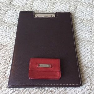 Work padfolio and card holder