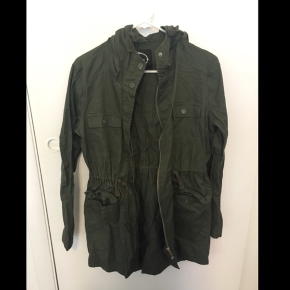 Olive jacket with hood