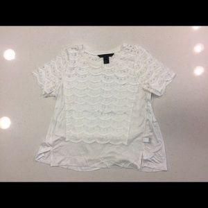 Marc Jacobs cotton scallop tier lace t-shirt