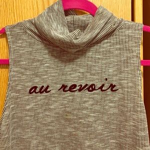 Turtle Neck neck "AU REVOIR"