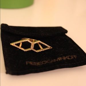 Rebecca minkoff crystal dual ring