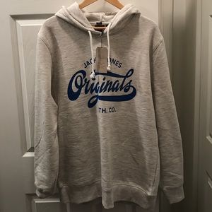 JACK & JONES HOODIE NWT XL GREY/BLUE