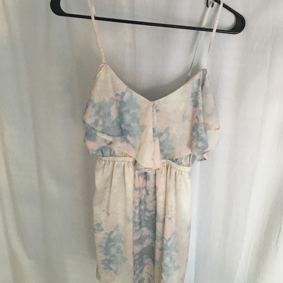 Silk pink and blue UO dress